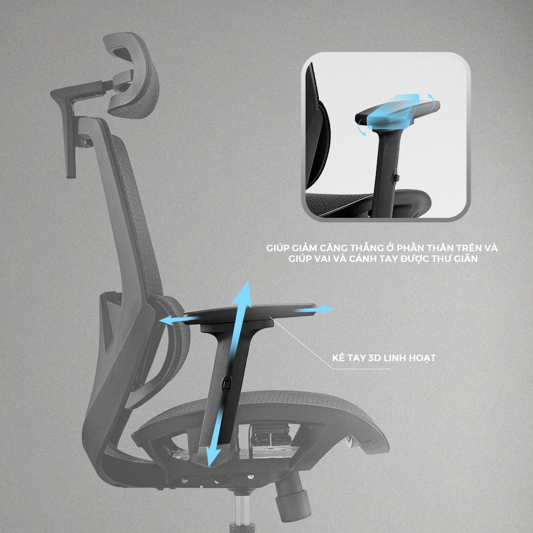 Ghế Công Thái Học WARRIOR Marshal WEC630 Black 2