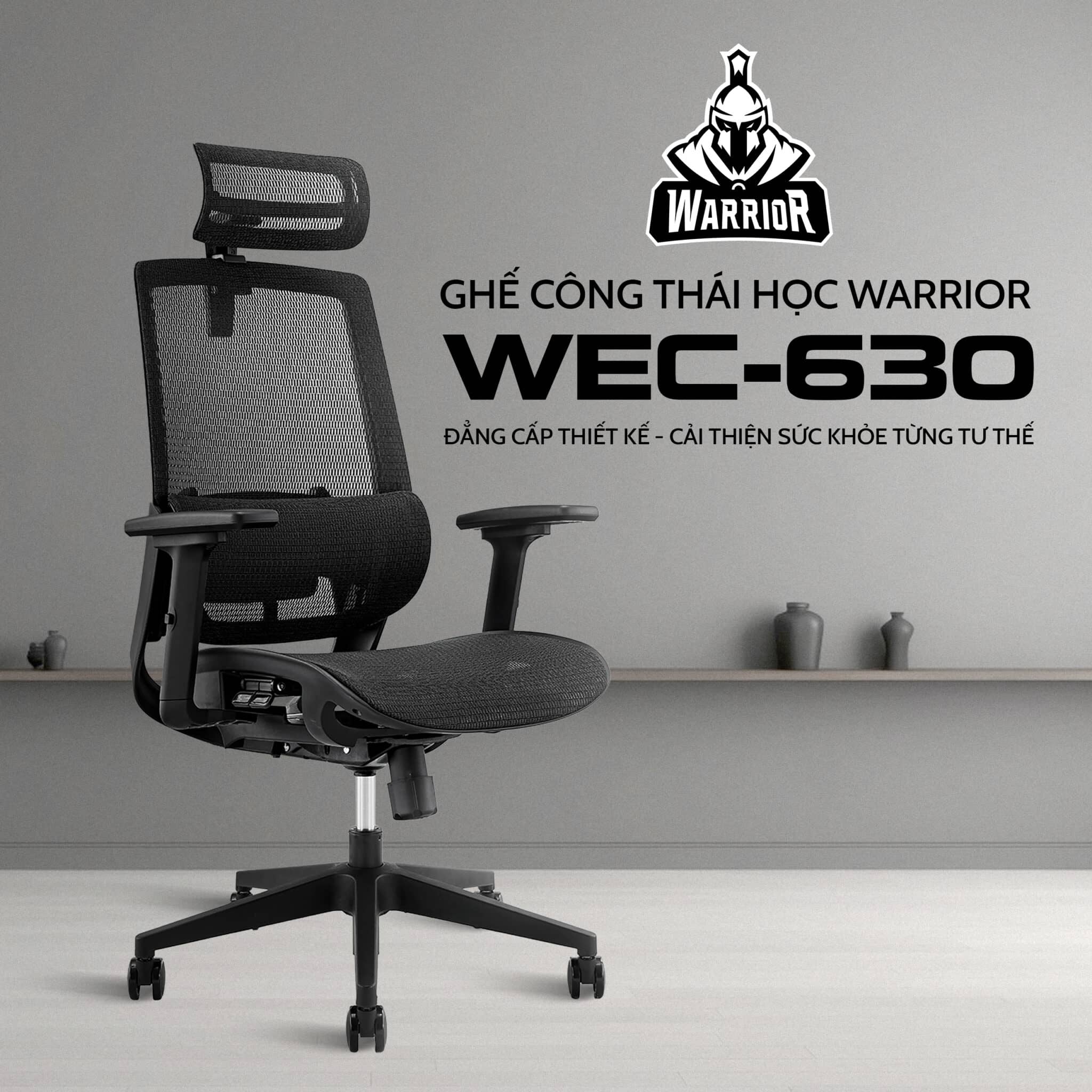 Ghế Công Thái Học WARRIOR Marshal WEC630 Black