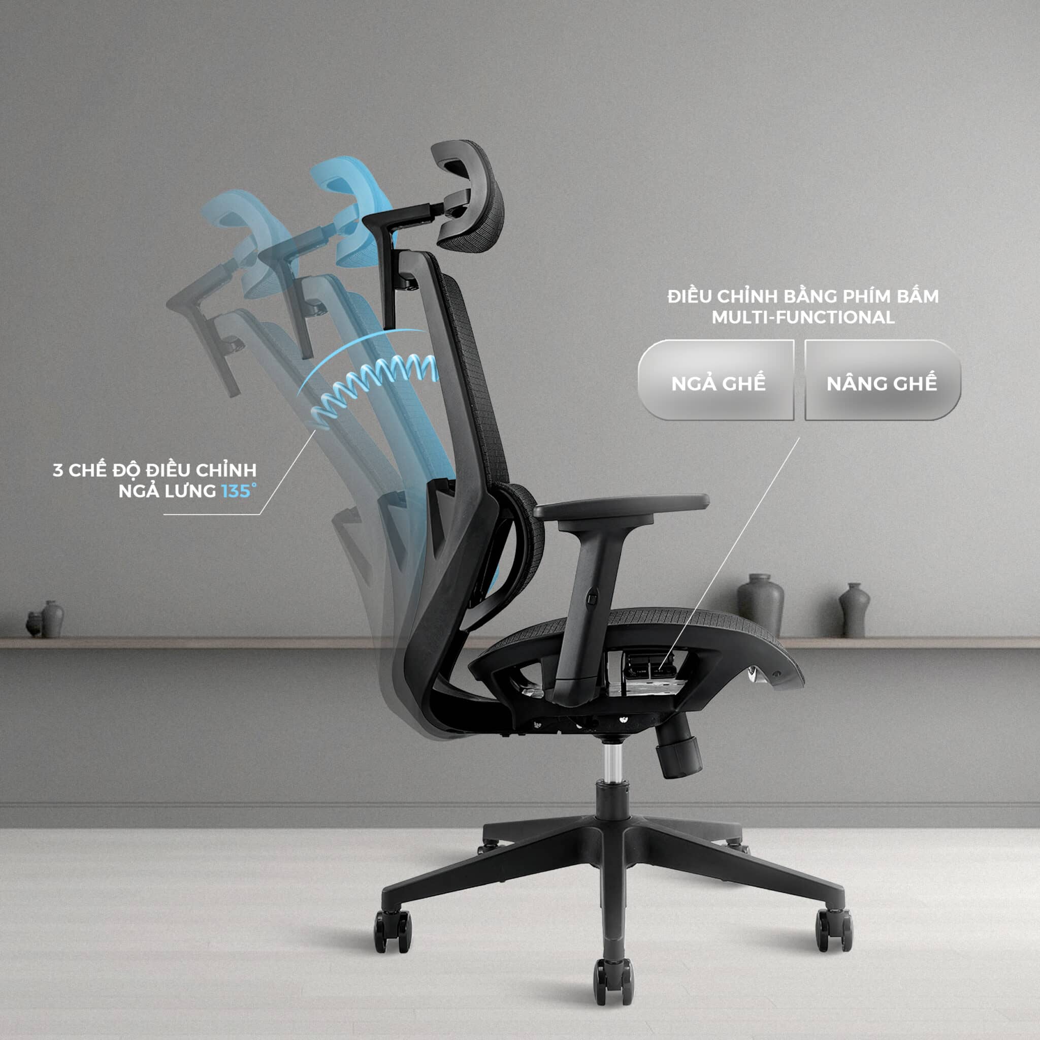 Ghế Công Thái Học WARRIOR Marshal WEC630 Black