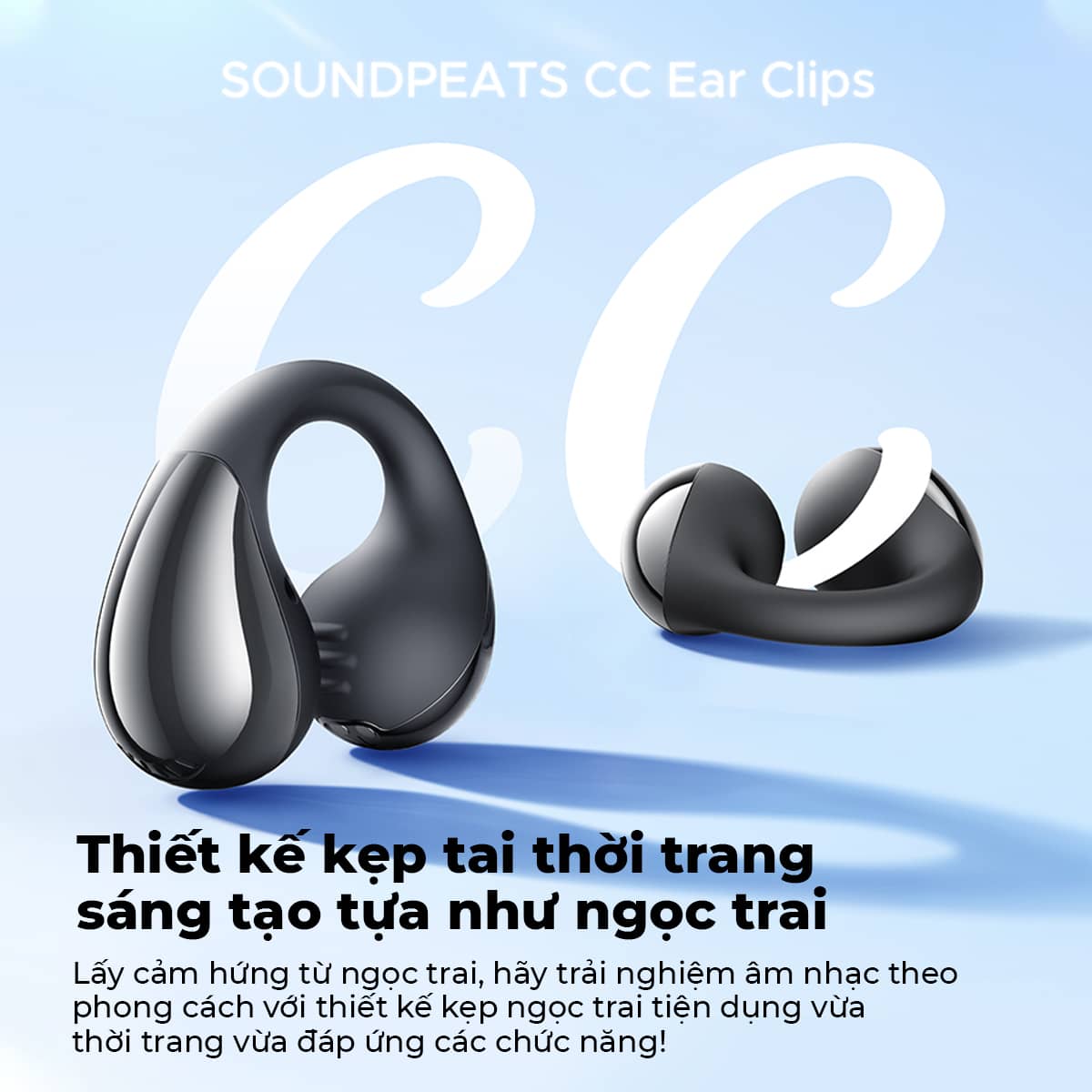 Tai nghe Bluetooth Open-Ear SoundPEATS PearlClip Pro 2