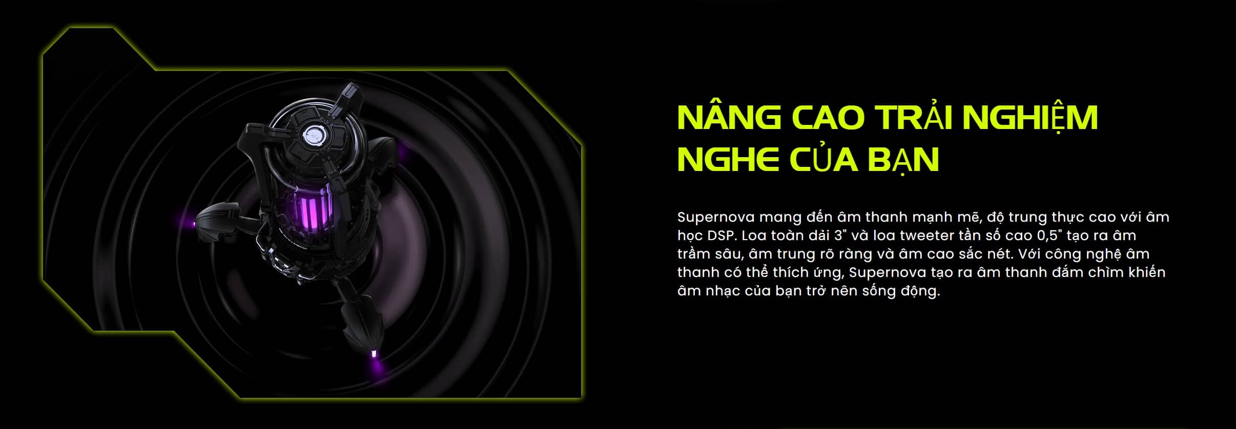 Loa GravaStar SuperNova - Màu đen