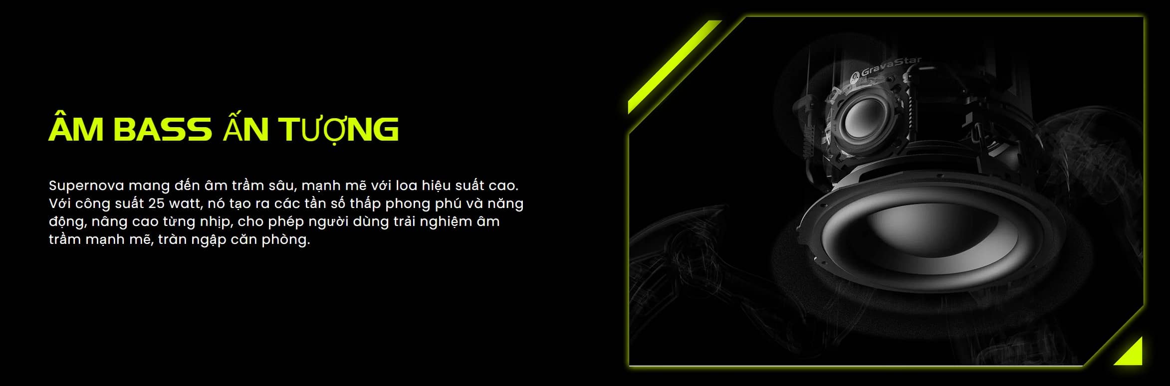 Loa GravaStar SuperNova - Màu đen