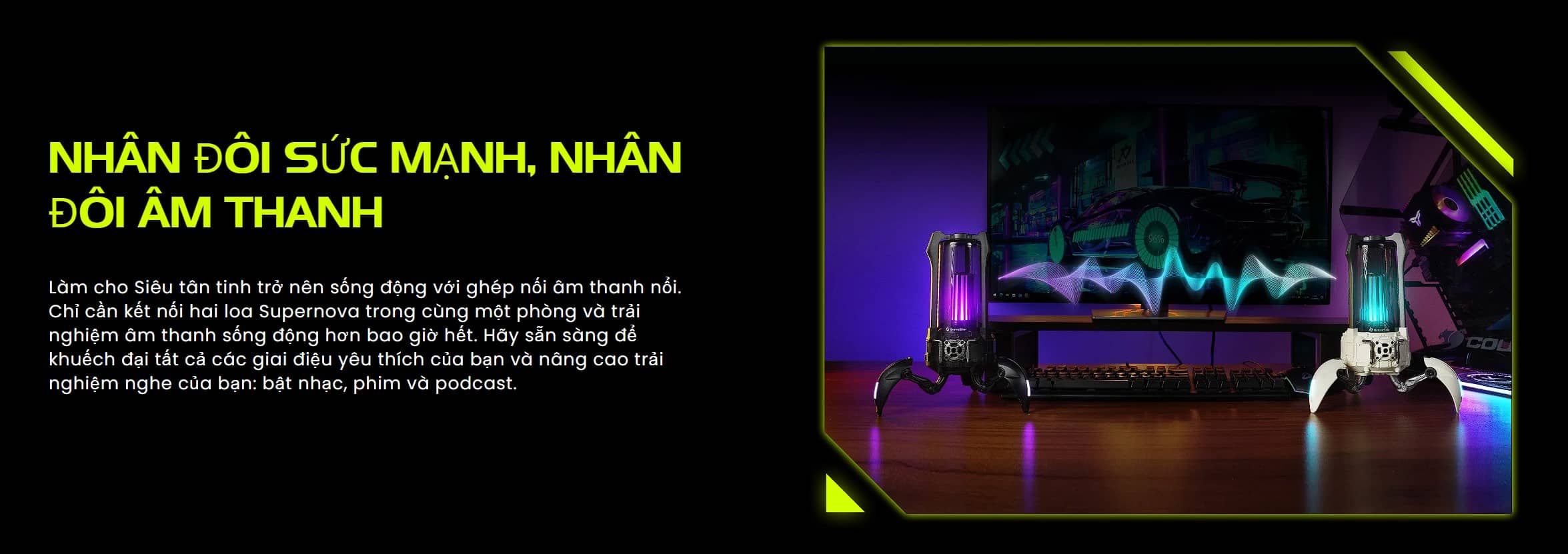 Loa GravaStar SuperNova - Màu đen