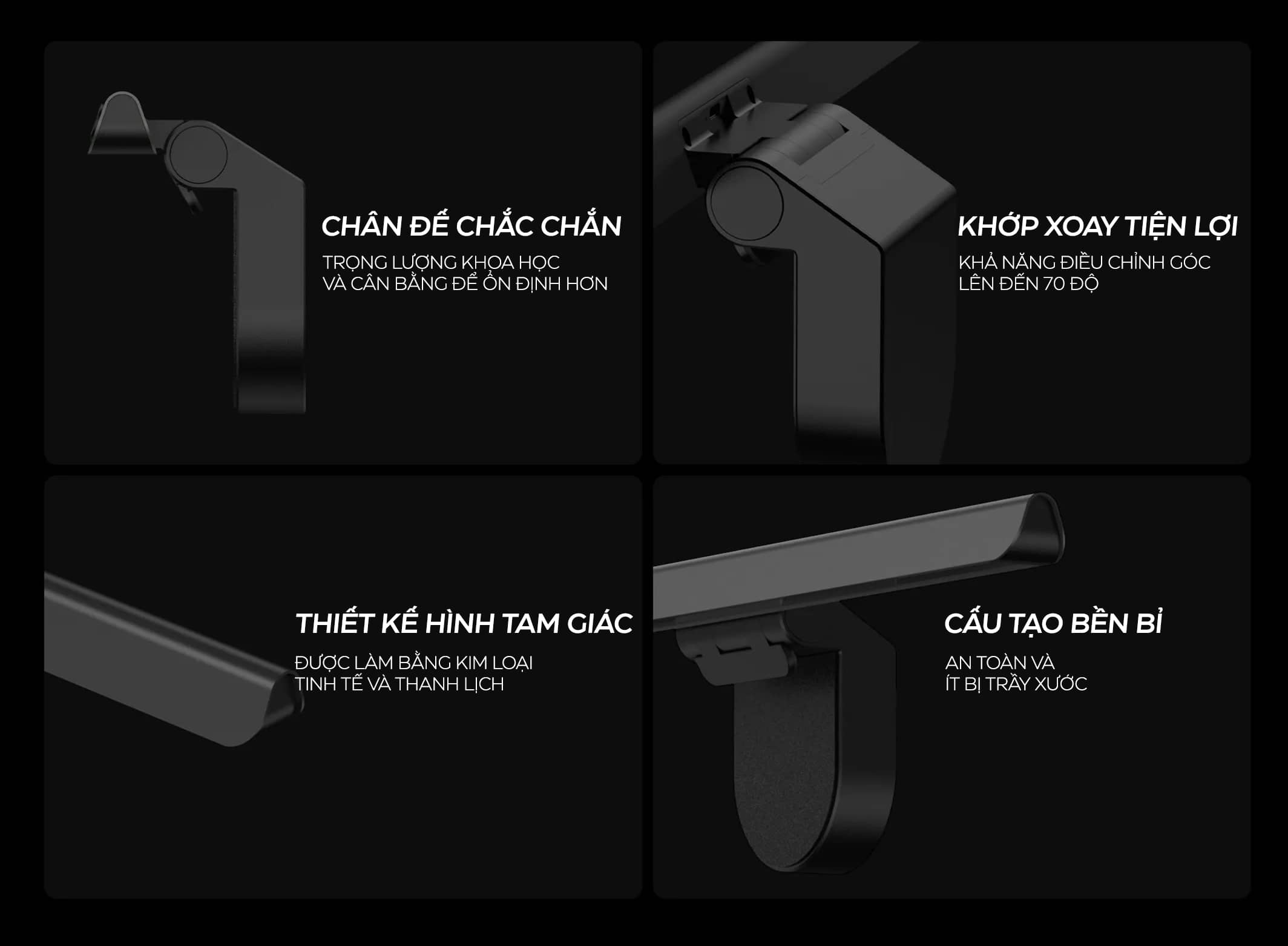 Đèn treo màn hình tích điện Yeelight - Màu đen