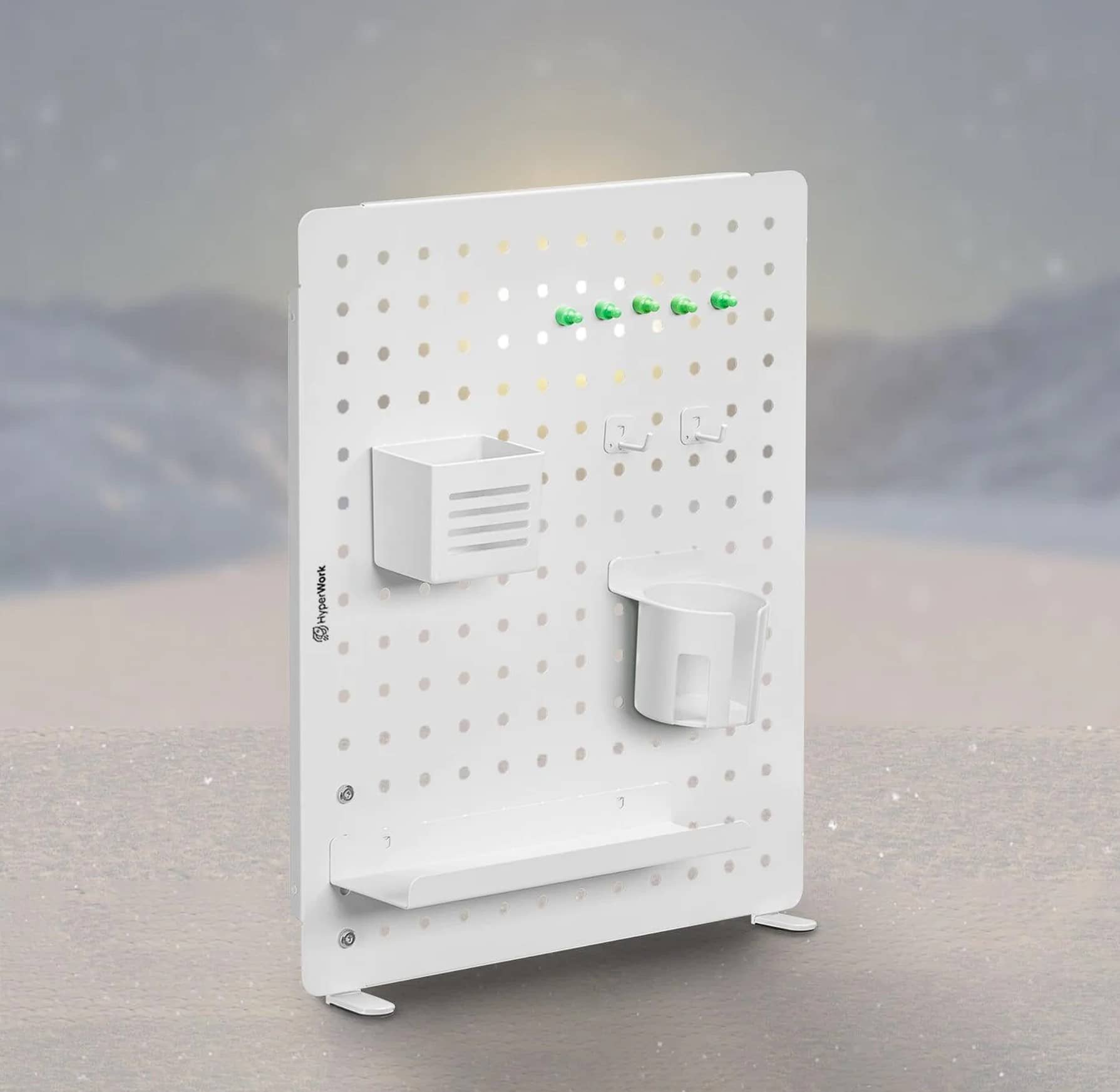 Bộ chân đứng cho bảng treo đồ Pegboard HyperWork PG-ST-01 Màu Trắng (Dùng cho Pegboard màu trắng)