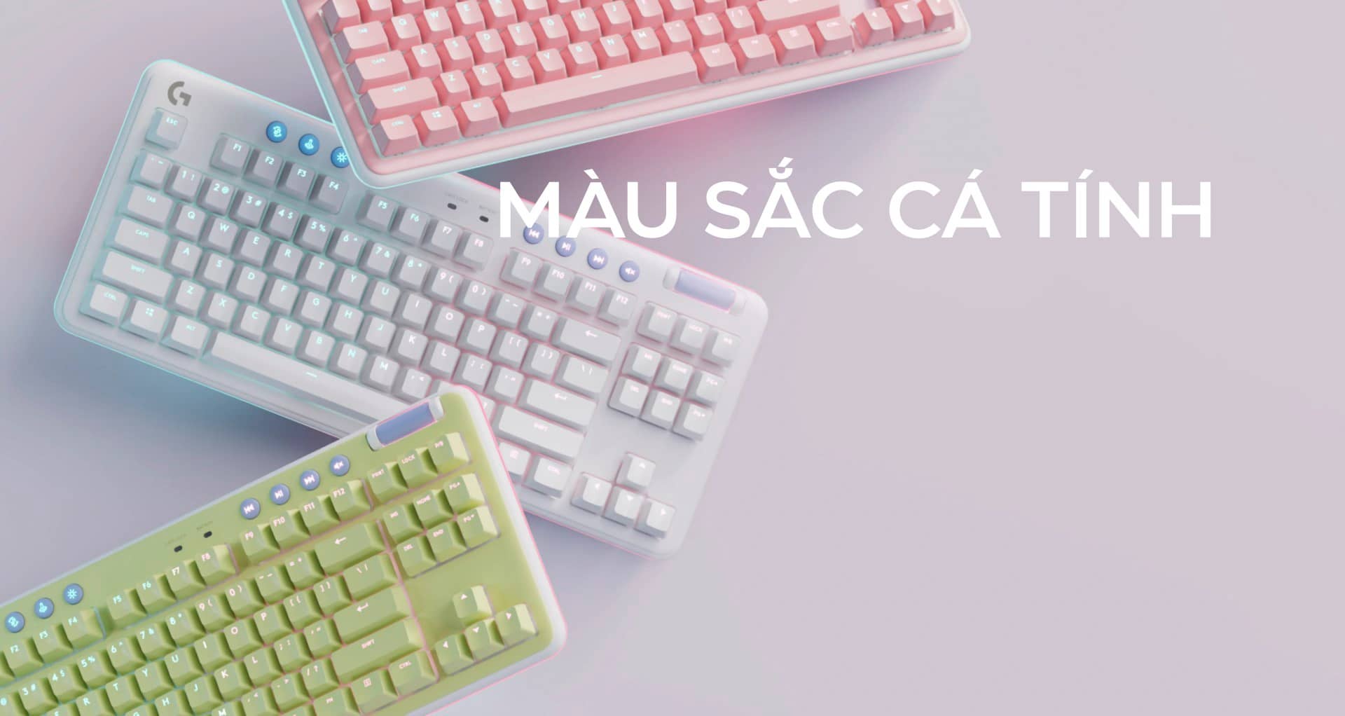 Bàn phím game không dây Logitech G715 TKL RGB Off White