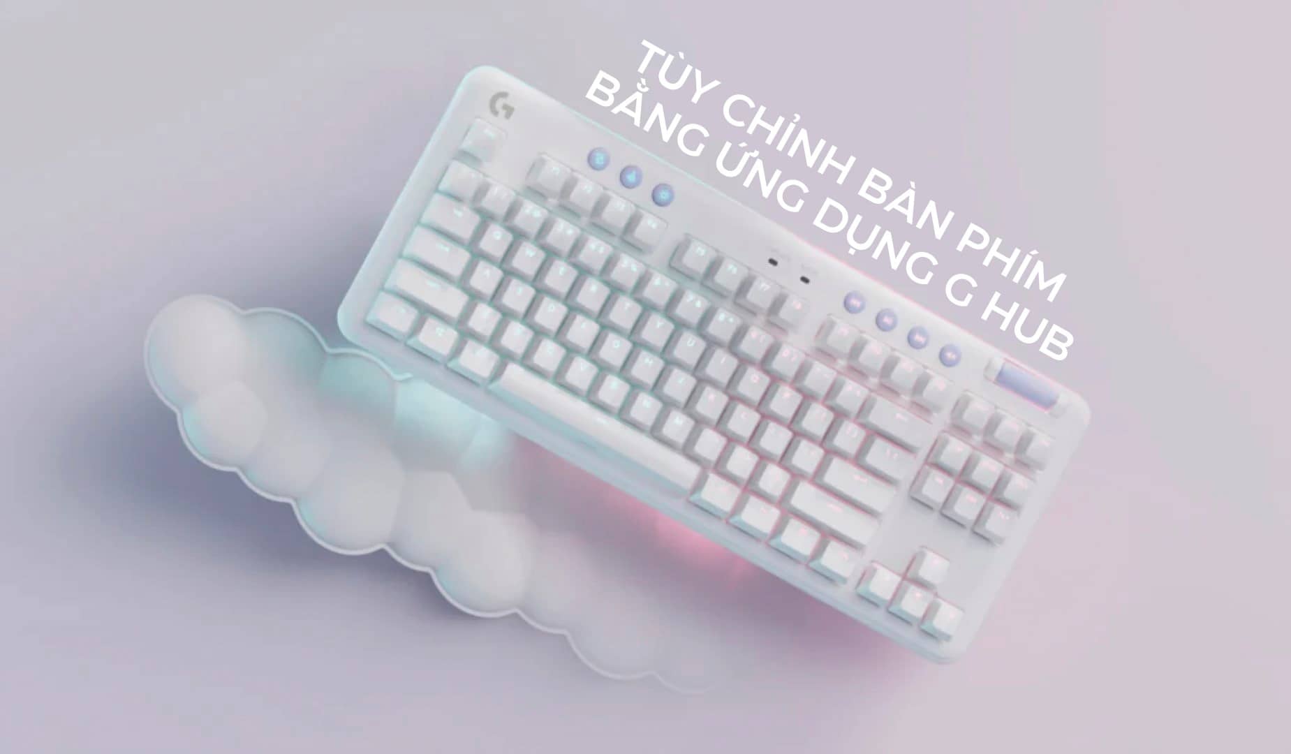Bàn phím game không dây Logitech G715 TKL RGB Off White