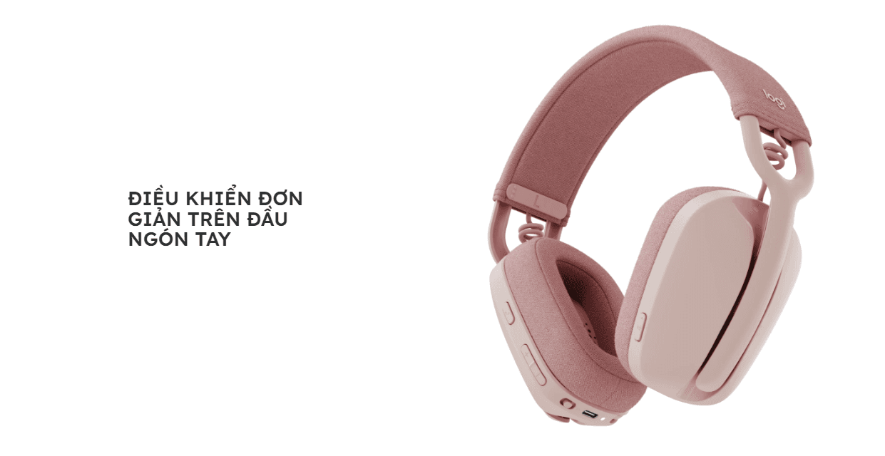 Tai nghe không dây Logitech Zone Vibe 100 (Wireless/Bluetooth 5.2 - Màu Trắng) 6