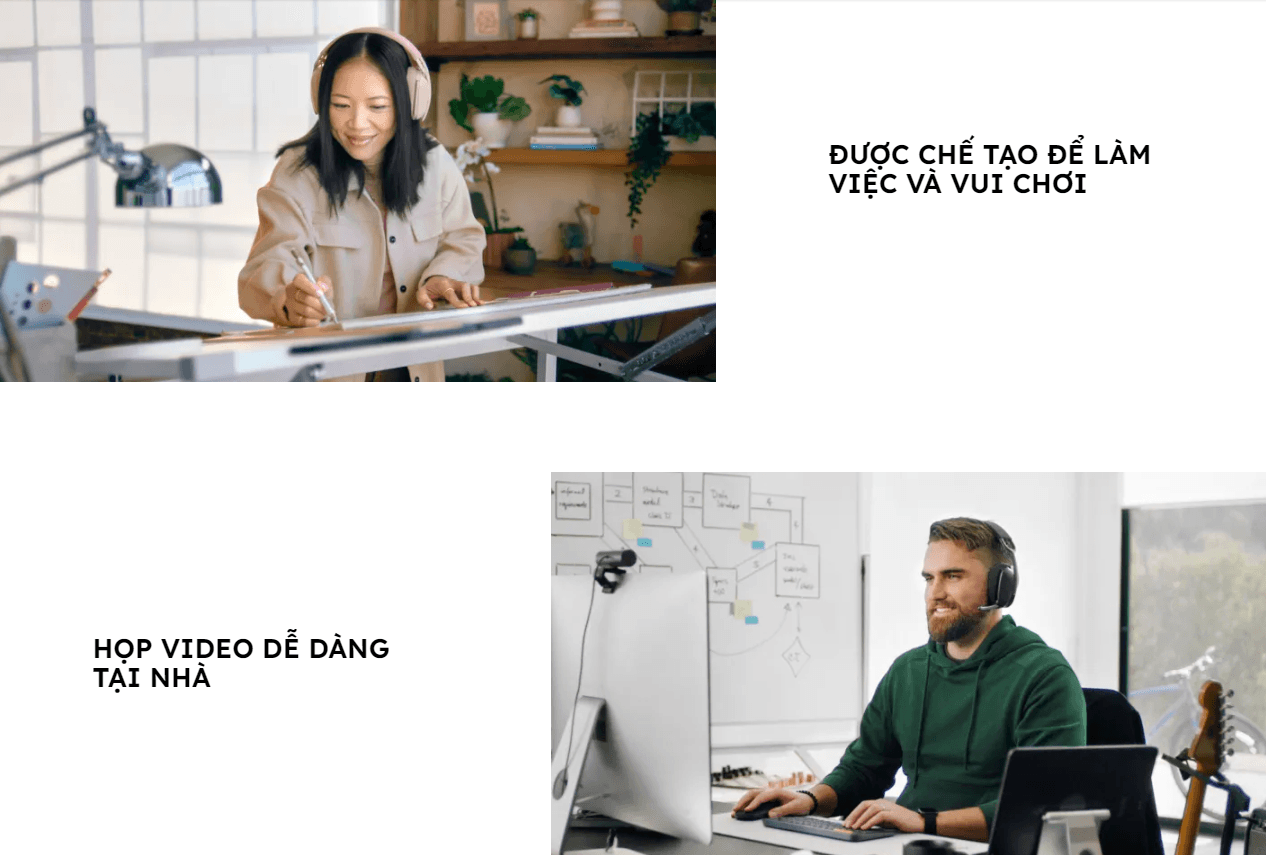 Tai nghe không dây Logitech Zone Vibe 100 (Wireless/Bluetooth 5.2 - Màu Trắng) 2