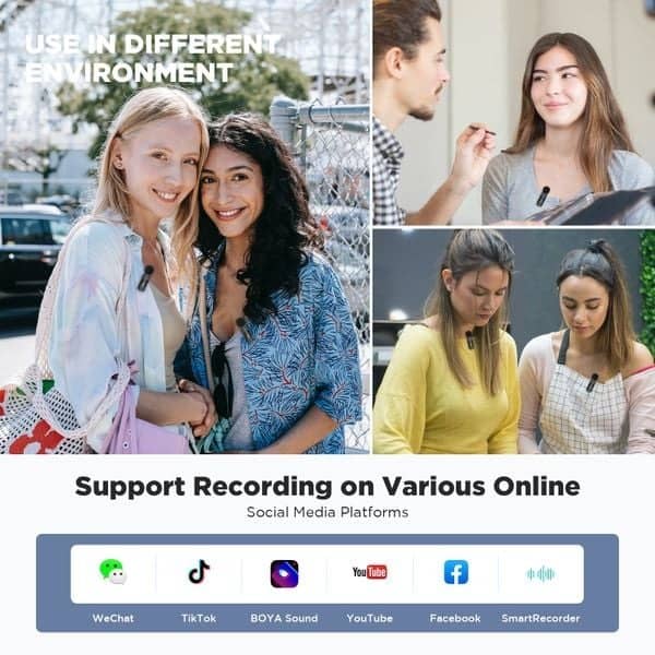 Microphone Thu Âm Không Dây Boya BY-V20 5