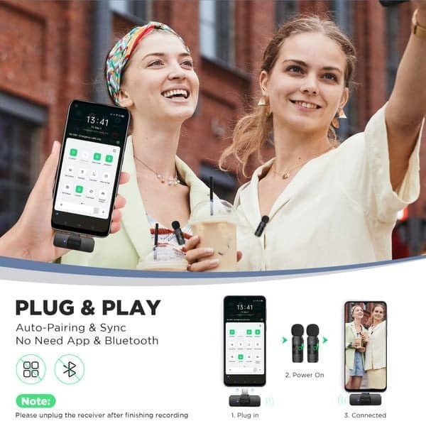 Microphone Thu Âm Không Dây Boya BY-V20 2