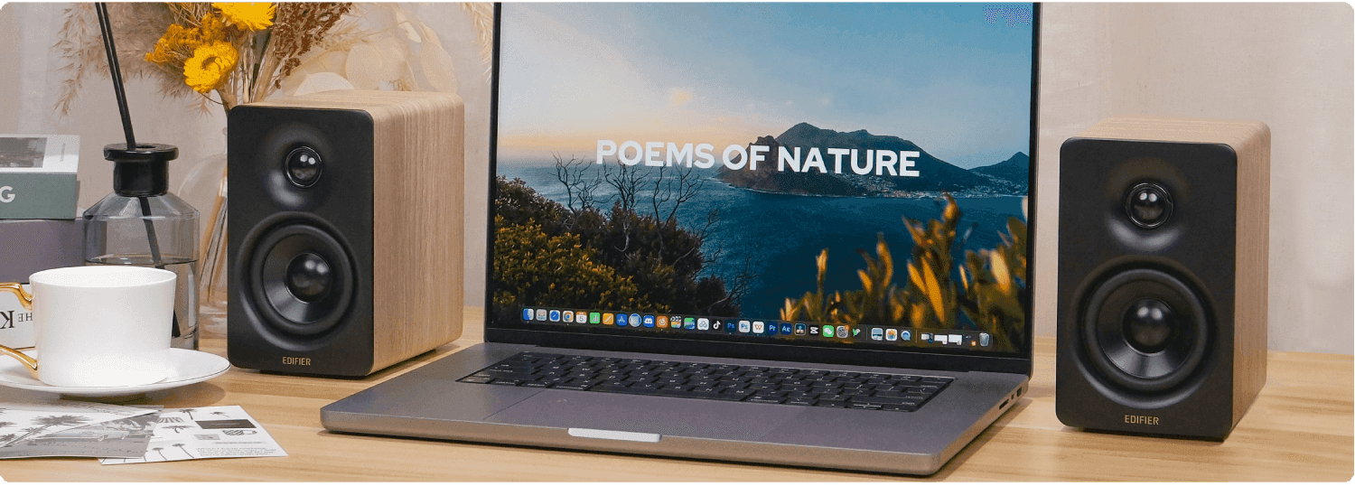 Loa bookshelf Edifier M60 Bluetooth - màu nâu (Vân gỗ) 1