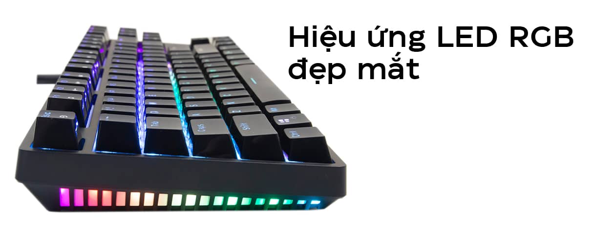 Bàn phím cơ Fuhlen D87S RGB đen