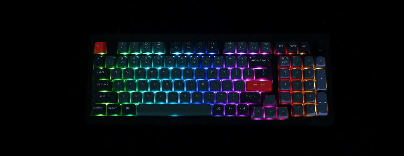 Bàn phím Keychron V5M-D4 V5 Max Swappable RGB Backlight Banana Switch - Black - Knob Version 11