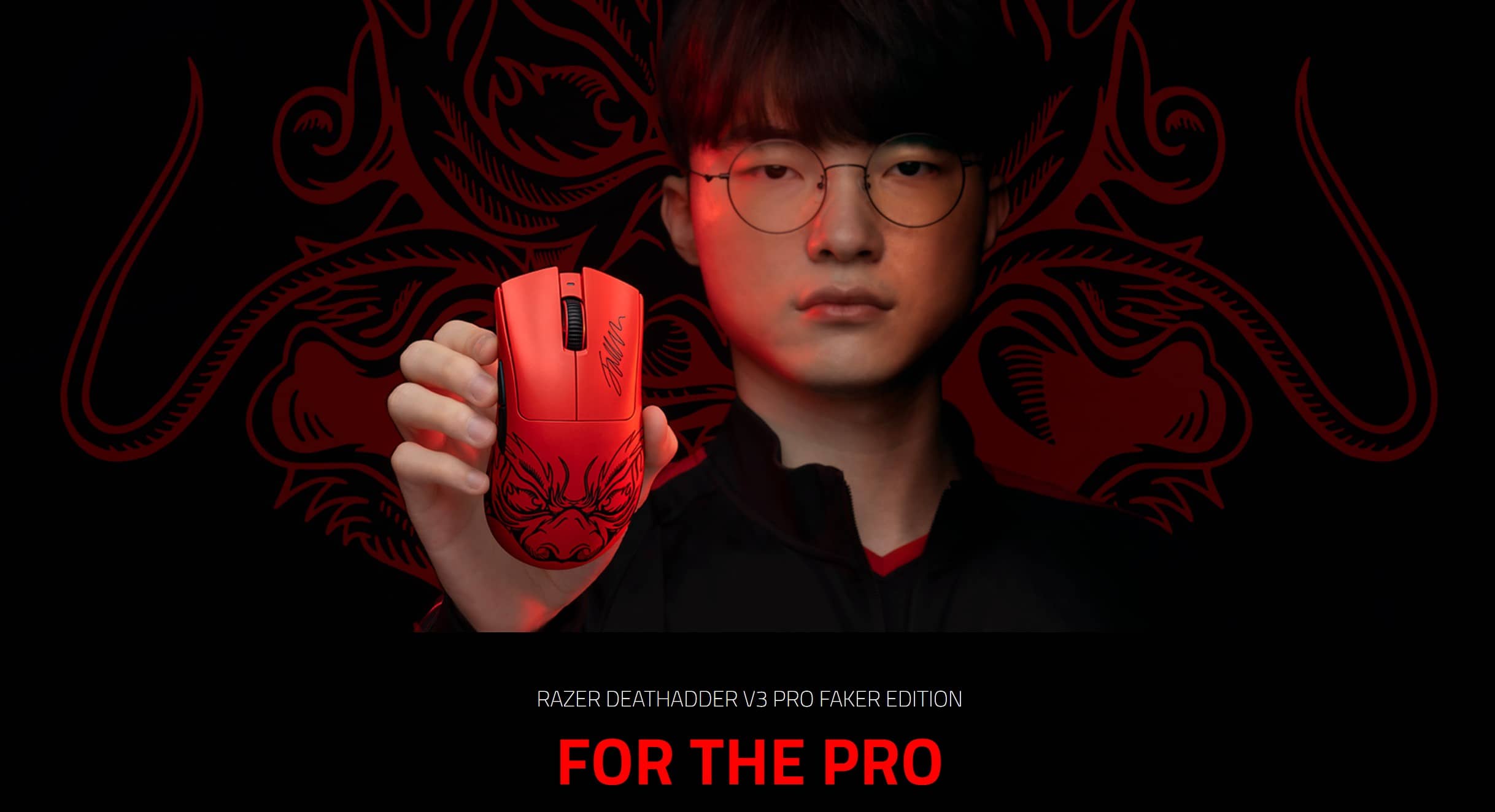 Chuột Gaming không dây Razer DeathAdder V3 Pro-Faker Edition_RZ01-04630400-R3M1