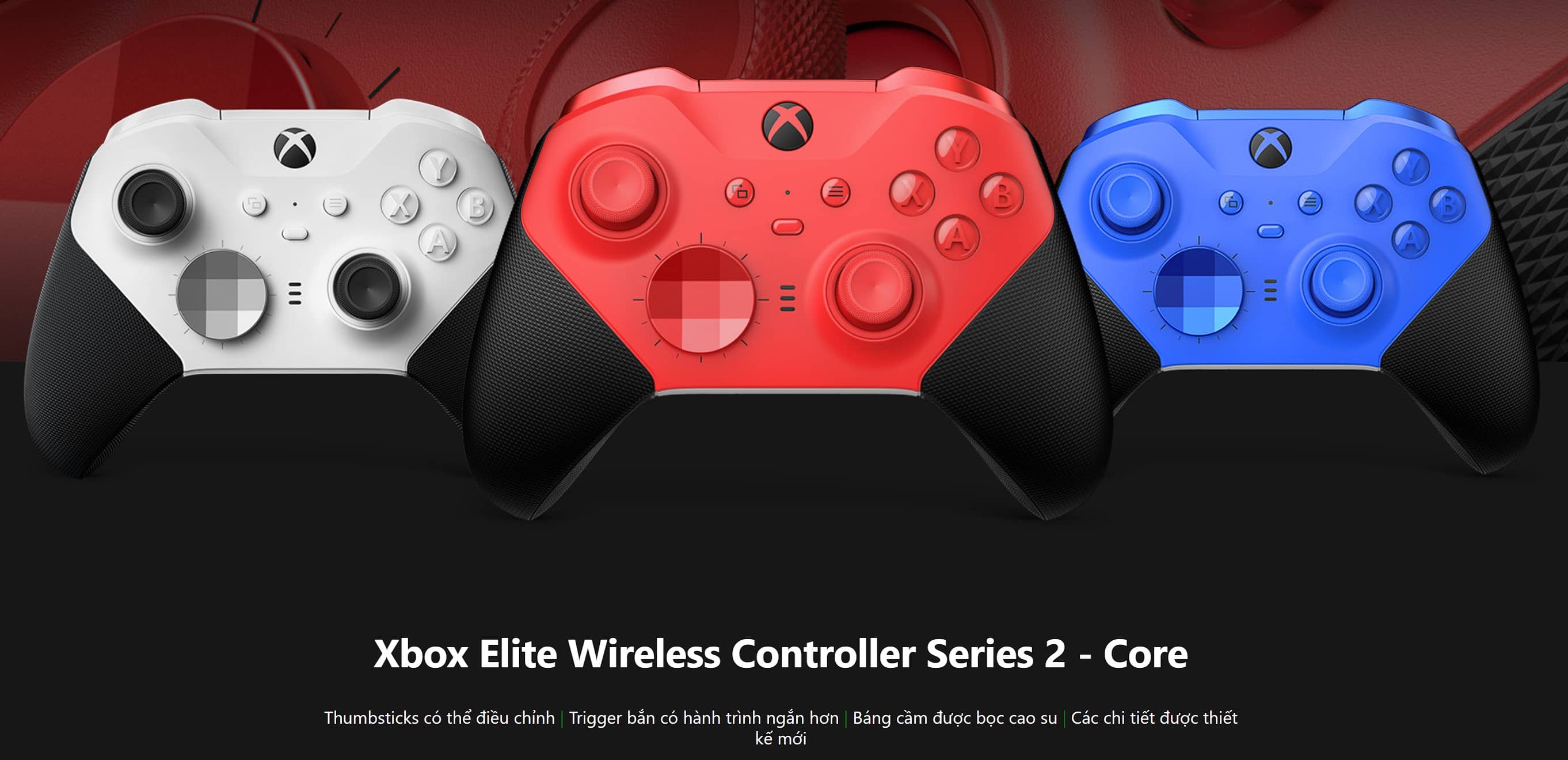 Tay cầm chơi game không dây Microsoft Xbox One Elite - Series 2 - Core Red