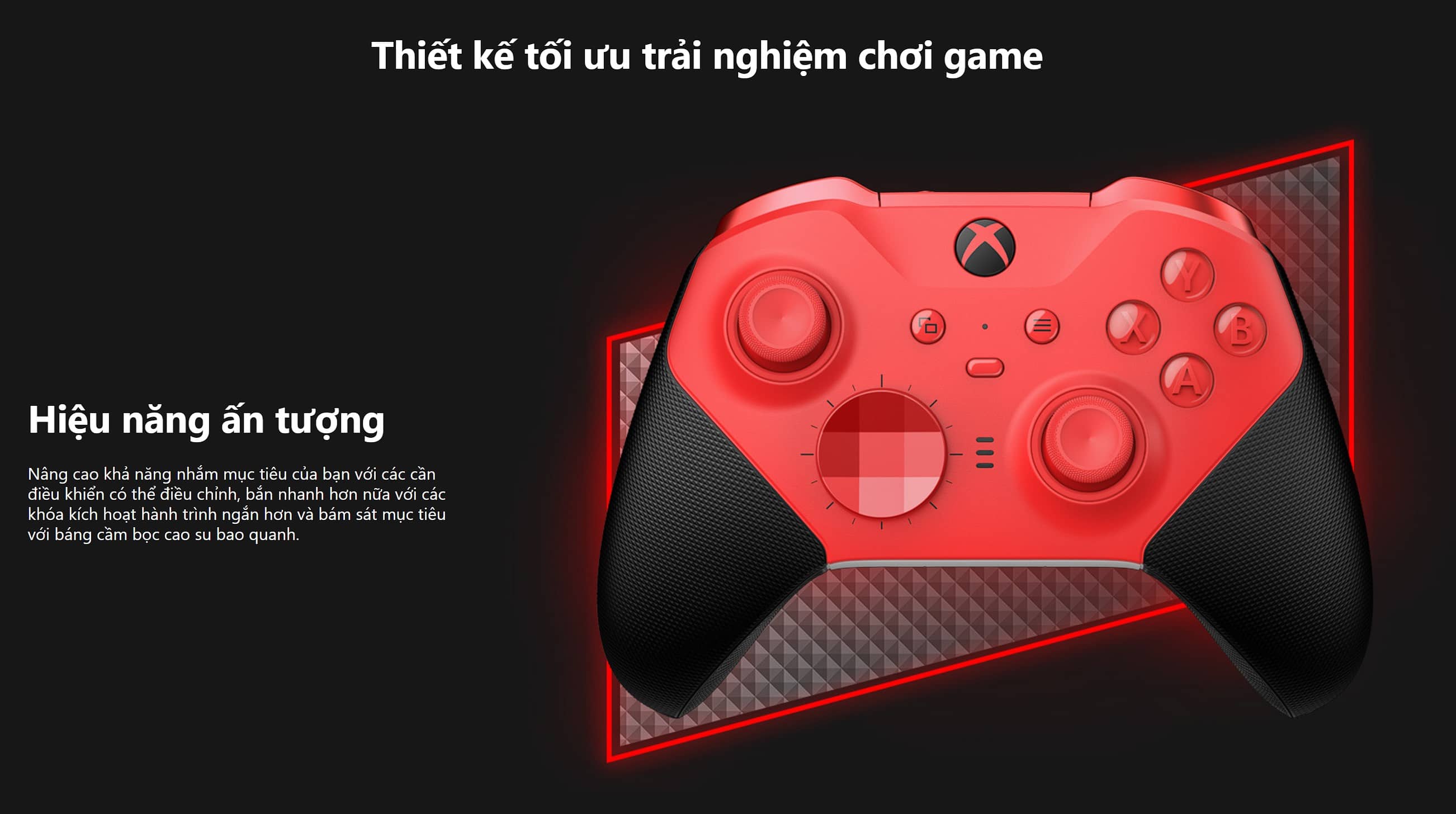 Tay cầm chơi game không dây Microsoft Xbox One Elite - Series 2 - Core Red