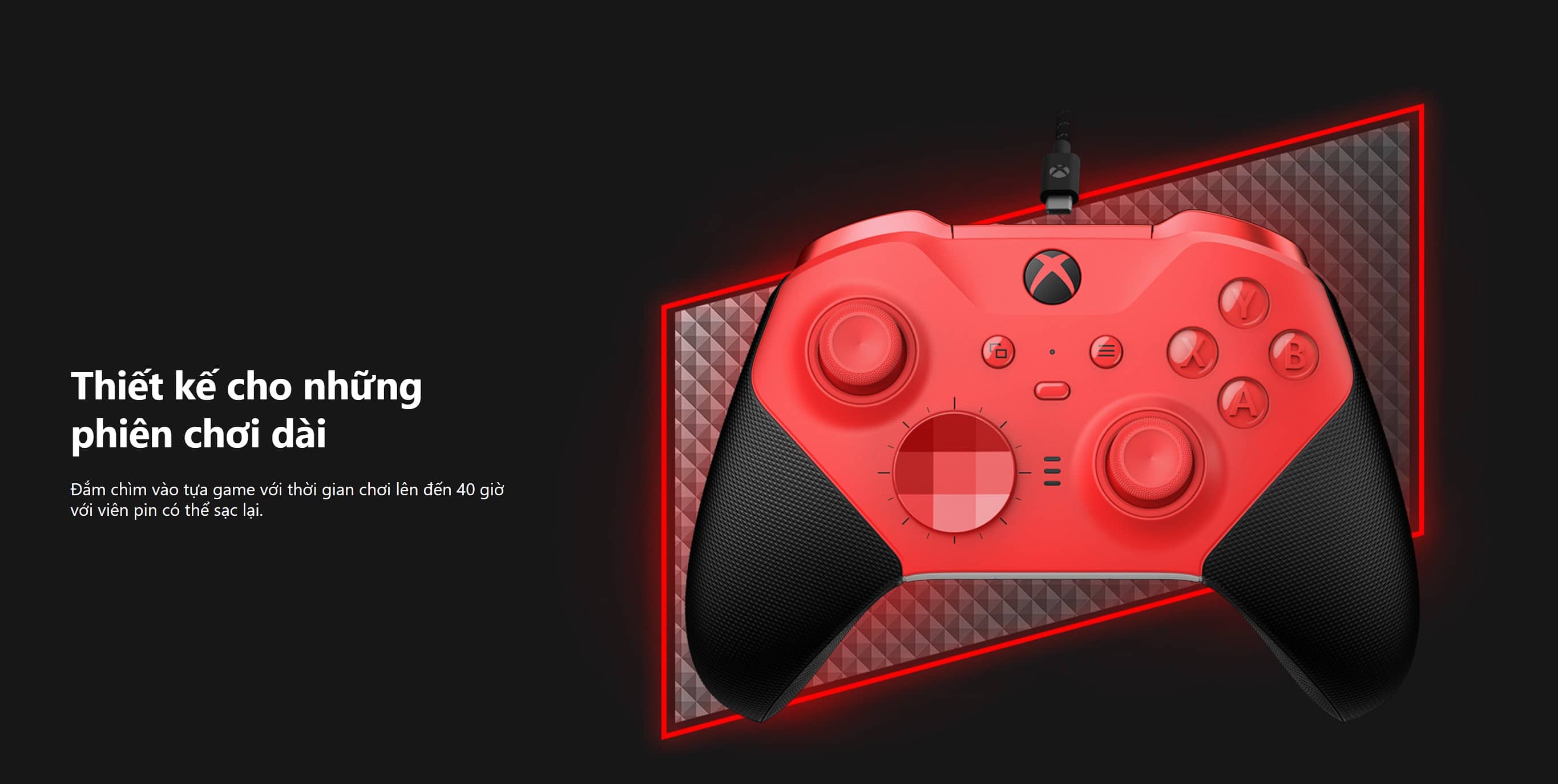Tay cầm chơi game không dây Microsoft Xbox One Elite - Series 2 - Core Red