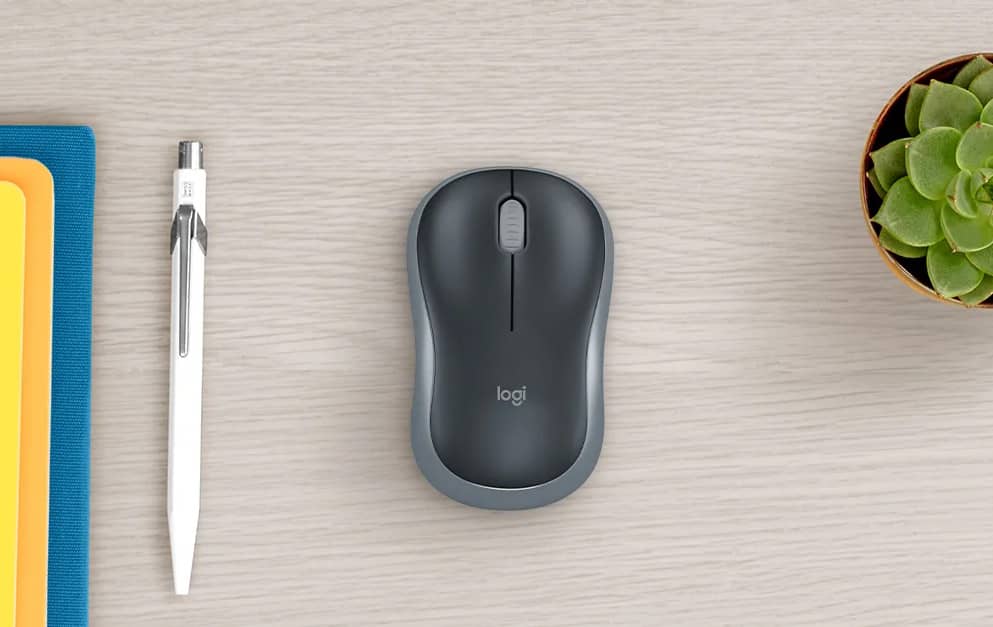 Chuột không dây Logitech M185 Wireless (USB/Xám đen) 1