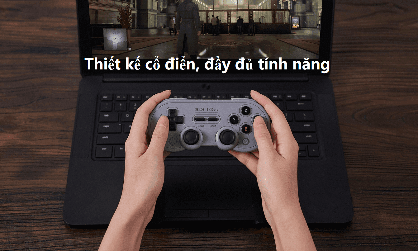 Tay cầm chơi game 8BitDo SN30 Pro Bluetooth cho Nintendo Switch/PC/Android/macOS/Steam Deck/Raspberry Pi Màu Xám (Grey) 2