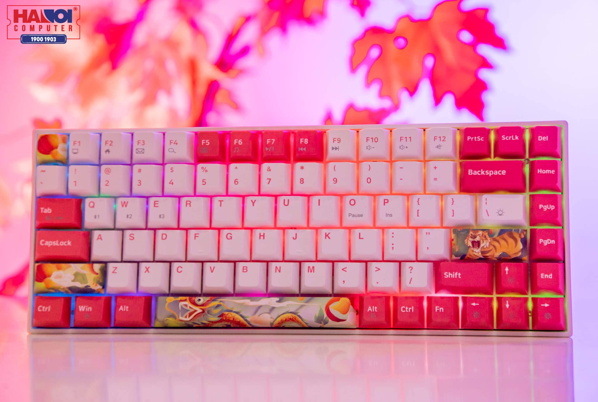 Bàn phím cơ không dây Newmen GM840 Dual Mode Red sw (USBC/Bluetooth/2000mAh/RGB/Hot swap/Outemu sw) 6