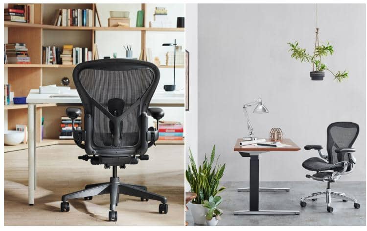 Ghế Công Thái Học Herman Miller Aeron - Chân nhôm, Màu Mineral white 3