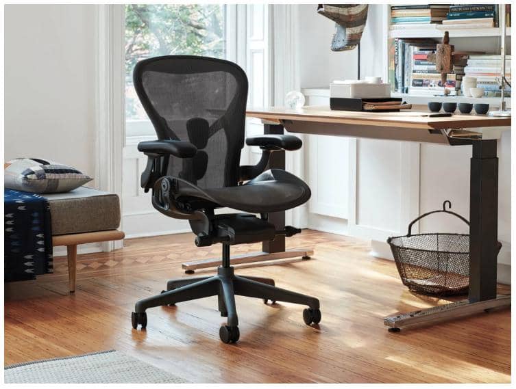 Ghế Công Thái Học Herman Miller Aeron - Chân nhôm, Màu Mineral white 2