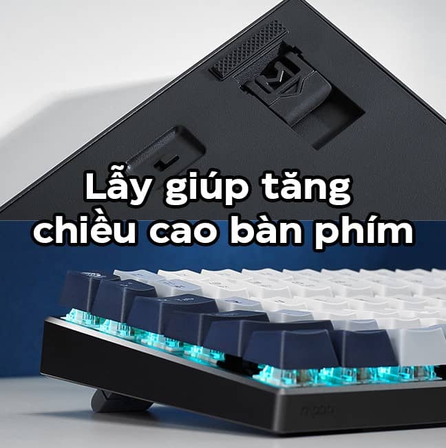 Bàn phím cơ không dây Rapoo MT510PRO Blue light (USB+ Wireless)