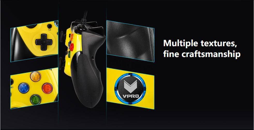 Tay cầm chơi game có dây Rapoo V600