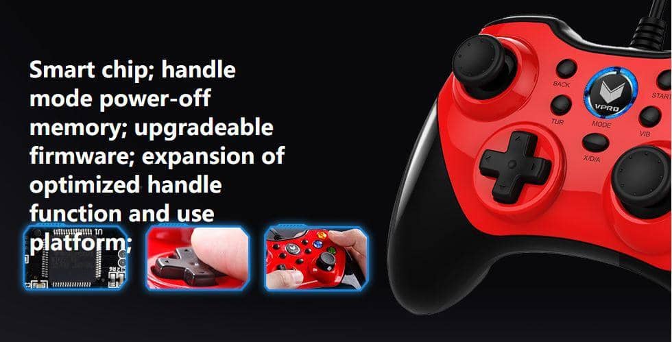 Tay cầm chơi game có dây Rapoo V600 5