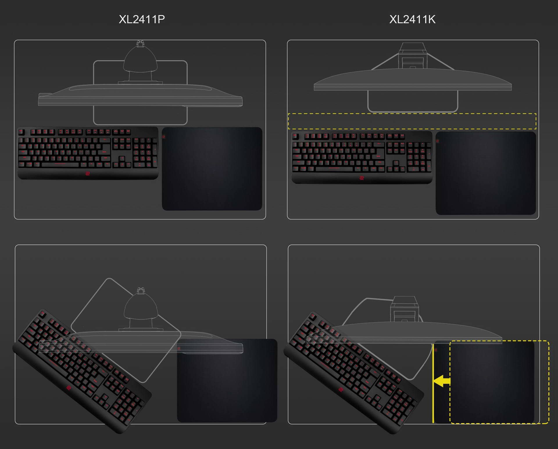 Chân đế nhỏ gọn hơn - Không gian mở rộng hơn