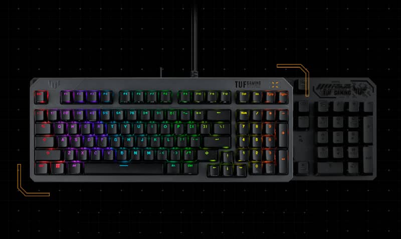 Bàn phím cơ Asus TUF K3 Gen II Black (USB/Optical Blue Switch/ABS/RGB) 2