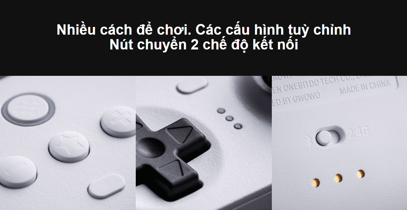 Tay cầm chơi game 8BitDo Ultimate Bluetooth Controller kèm Dock Sạc Màu Hồng 6