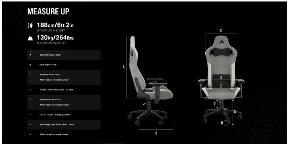 Ghế game Corsair T3 RUSH Gray-Charcoal 2023 5