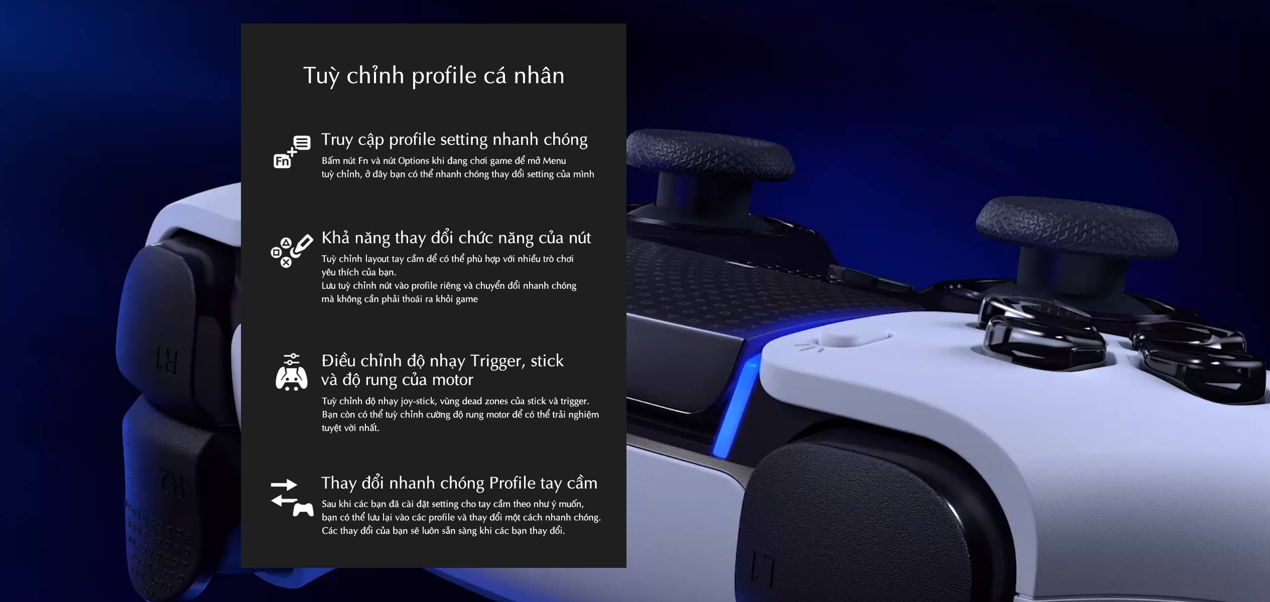 Tay cầm chơi Game Sony PS5 DualSense Edge