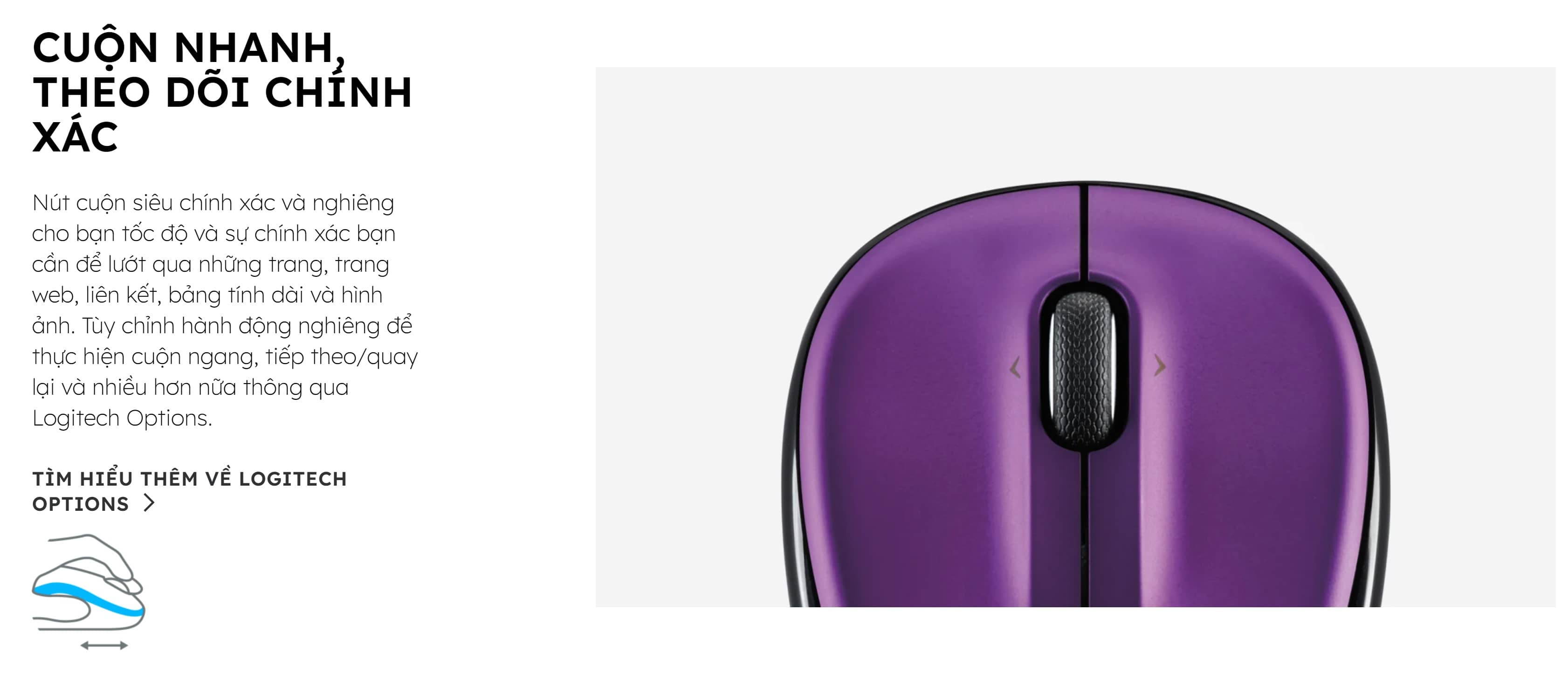 Chuột không dây Logitech M325S Wireless Đen bạc đậm 910-006814