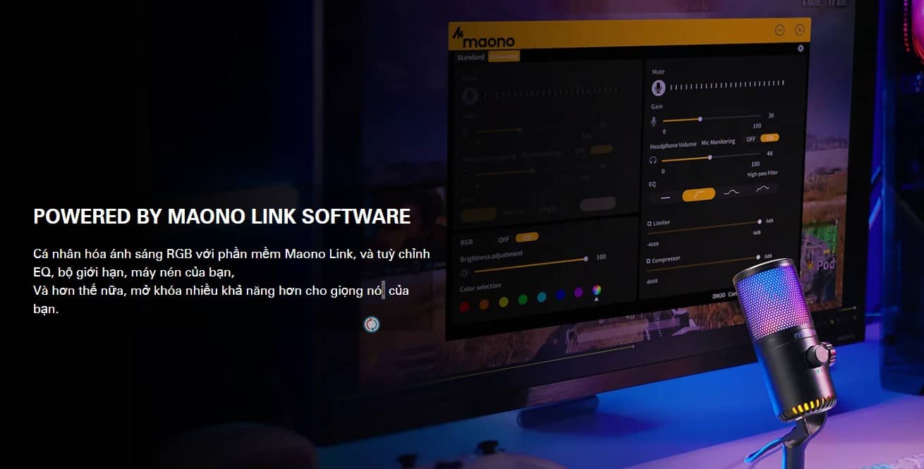 Microphone Maono DM30 RGB 4