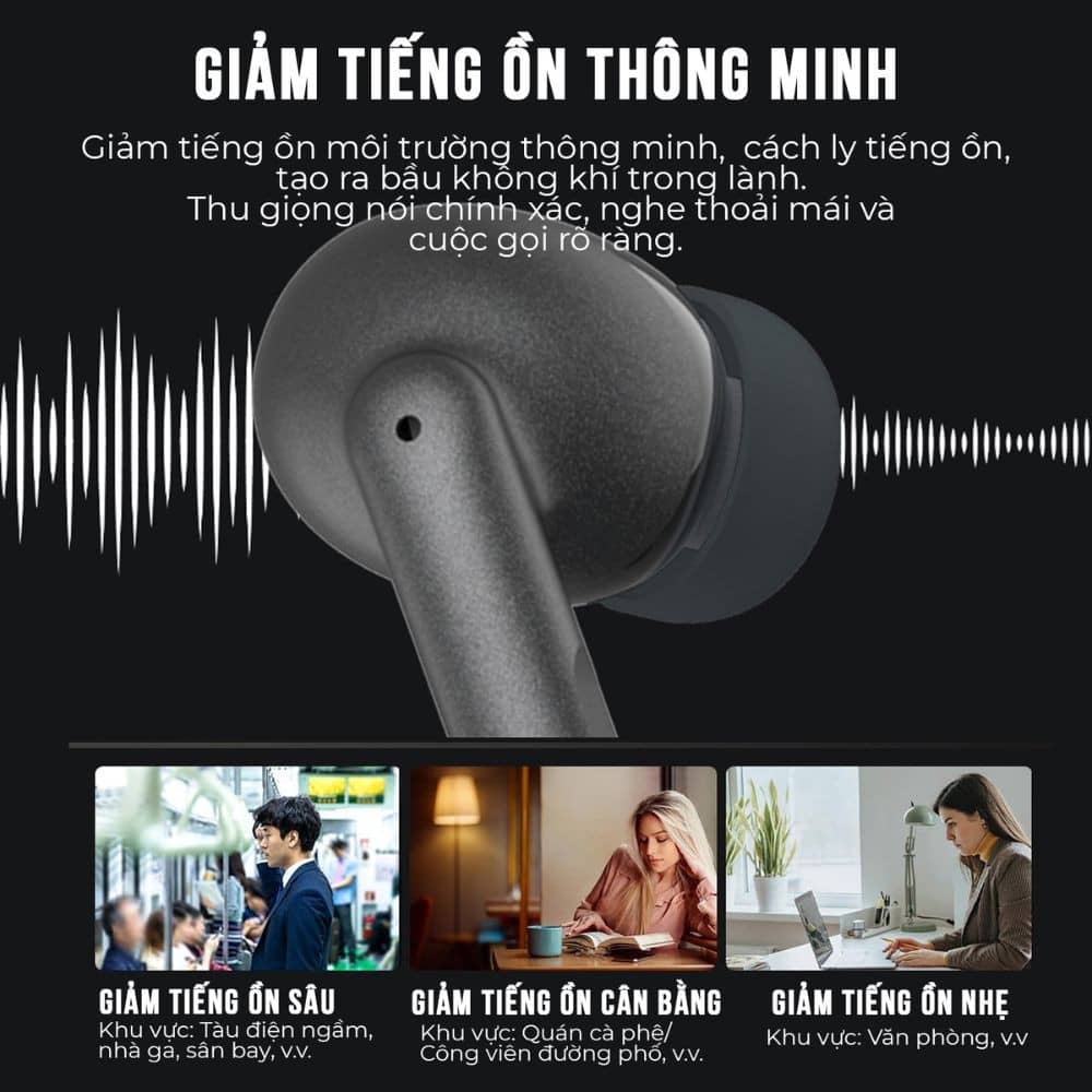 Tai nghe Bluetooth True Wireless StarGO Hero - Màu Đen 2