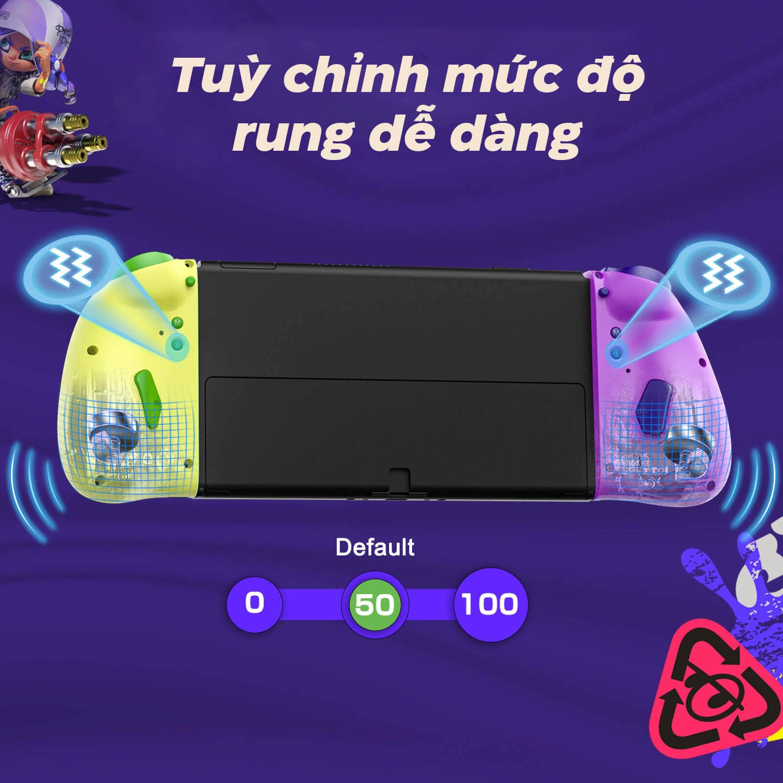 Tay cầm chơi game không dây IINE Neptune Mechanical Joypad Cho Nintendo Swtich/Lite/OLED Splatoon 6