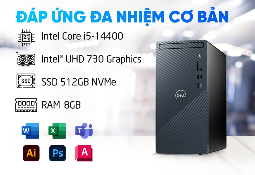PC để bàn Dell Inspiron 3030 Tower (MTI50101W1-8G-512G)