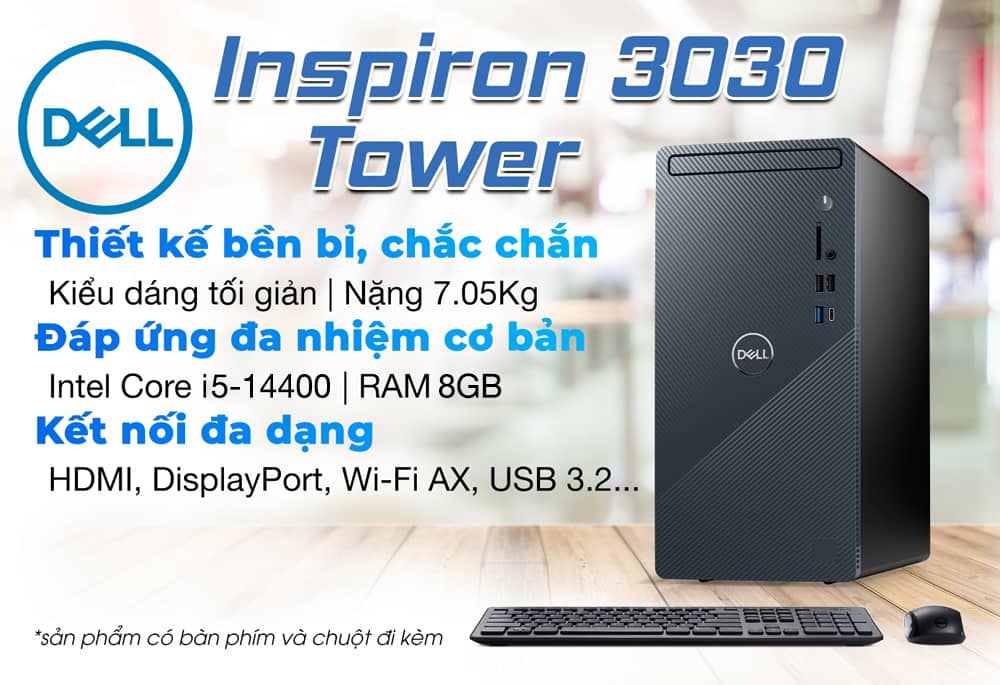 PC để bàn Dell Inspiron 3030 Tower (MTI50101W1-8G-512G)
