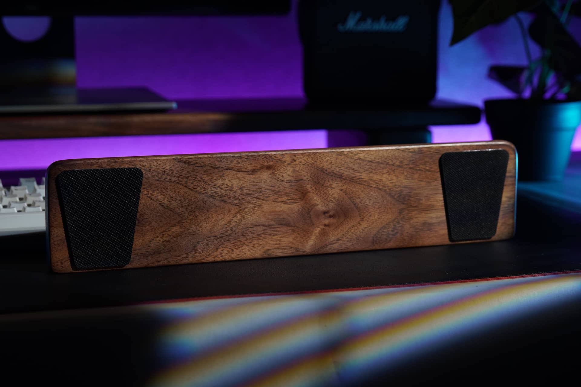 Kê tay bàn phím công thái học HyperWork Basic gỗ Óc Chó - Size 300mm 5