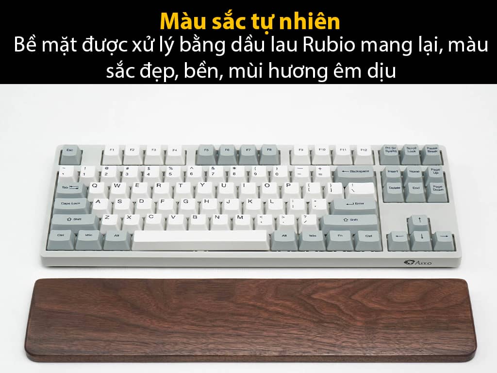 Kê tay bàn phím công thái học HyperWork Basic gỗ Óc Chó - Size 440mm 3