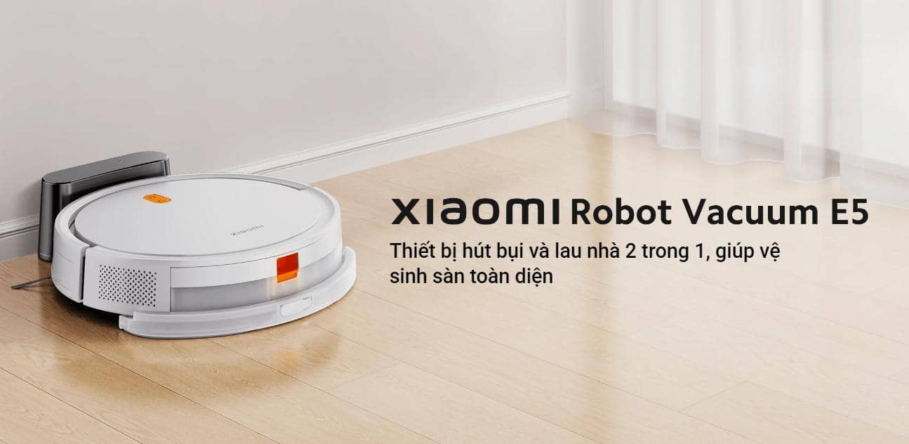 Robot hút bụi lau nhà Xiaomi Vacuum E5 White ảnh 1