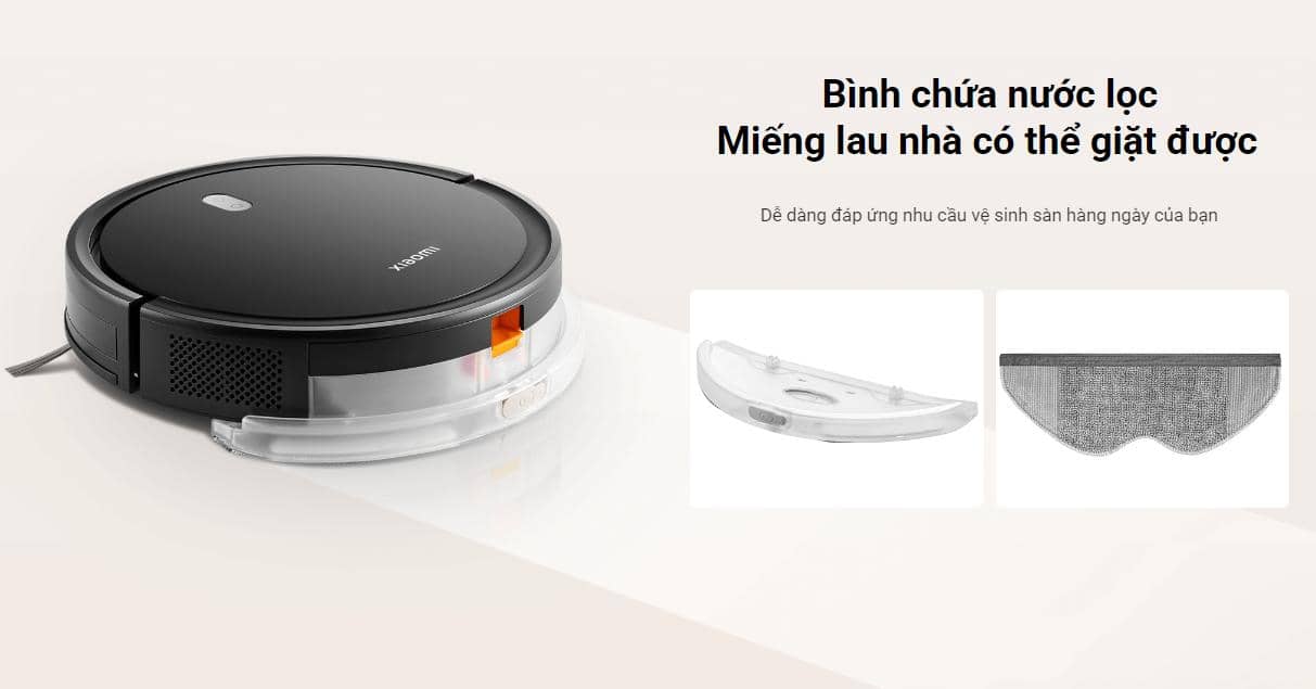 Robot hút bụi lau nhà Xiaomi Vacuum E5 White ảnh 13