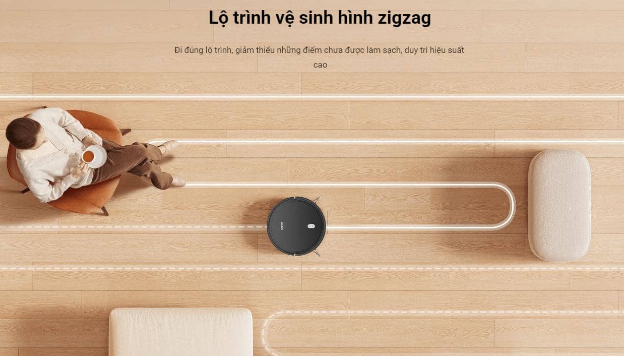 Robot hút bụi lau nhà Xiaomi Vacuum E5 White ảnh 16