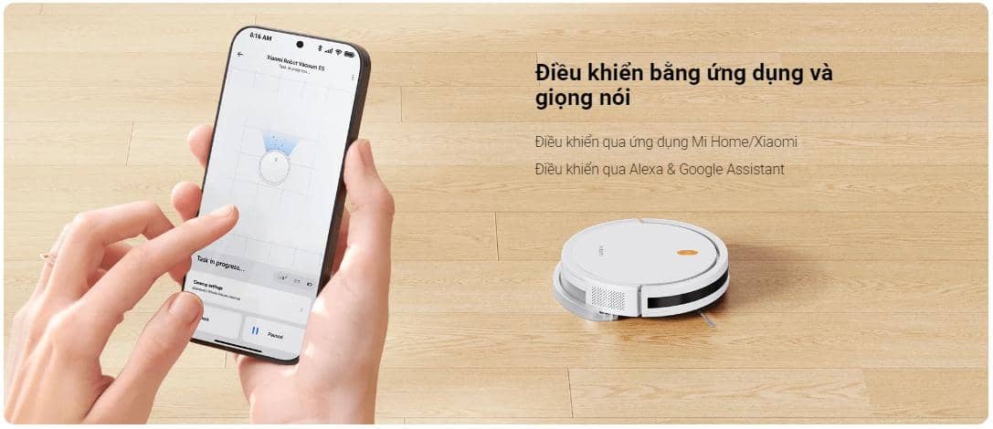 Robot hút bụi lau nhà Xiaomi Vacuum E5 White ảnh 3
