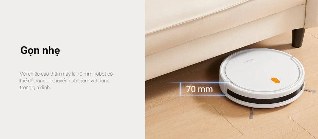 Robot hút bụi lau nhà Xiaomi Vacuum E5 White ảnh 6
