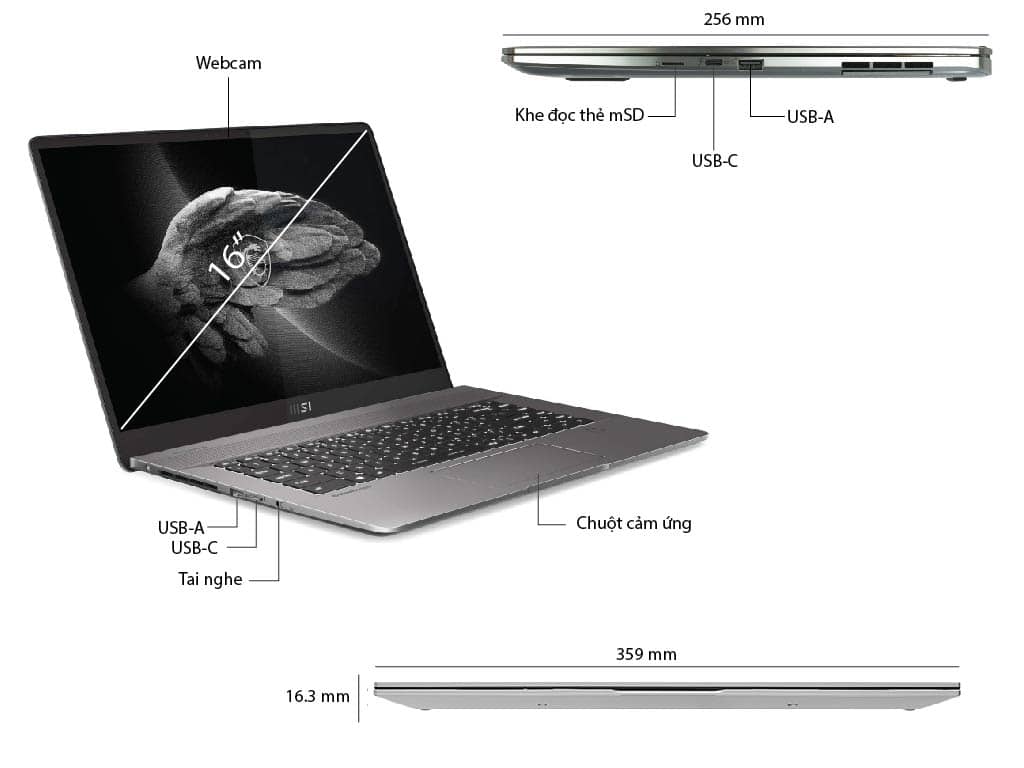 Laptop MSI Creator Z16P (B12UGST-044VN)