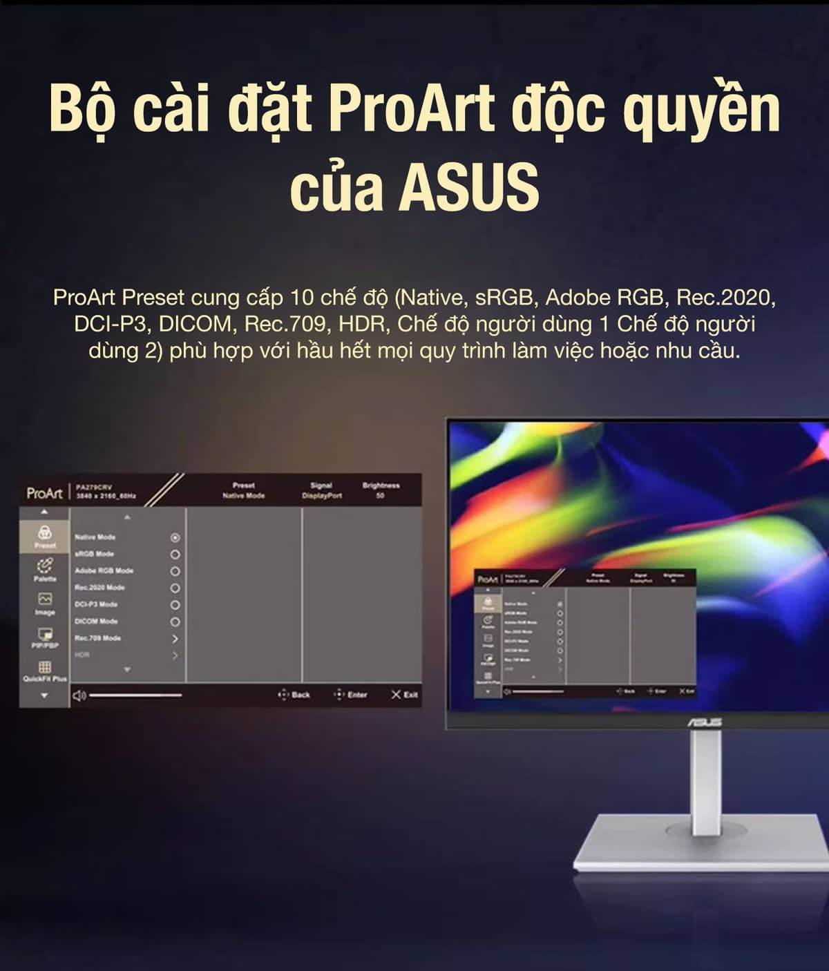 màn hình đồ họa Asus ProArt PA278CGV - HACOM
